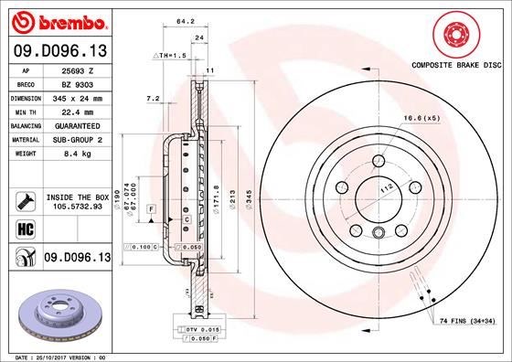 BMW G20 Arka Fren Diski BREMBO