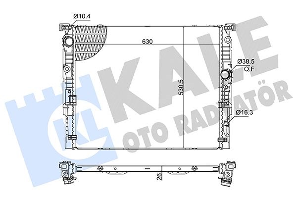 BMW B48 G30 F90 G31 G32 G11 G12 Motor Su Radyatörü KALE-RADYATOR