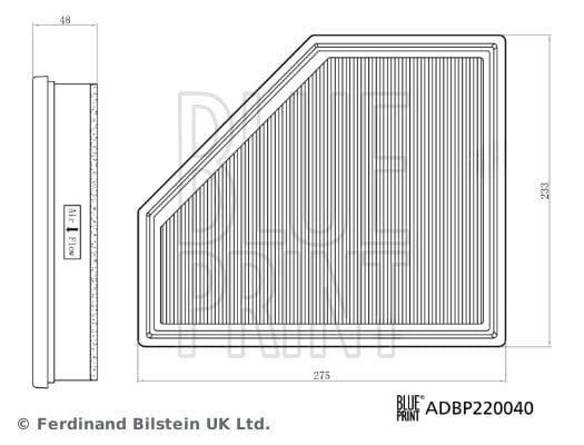 BMW G42 G20 G21 G28 G22 G23 G26 Hava Filtresi BLUEPRINT