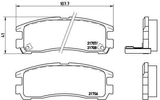 Mitsubishi Galant Pajero Arka Fren Balatası BREMBO