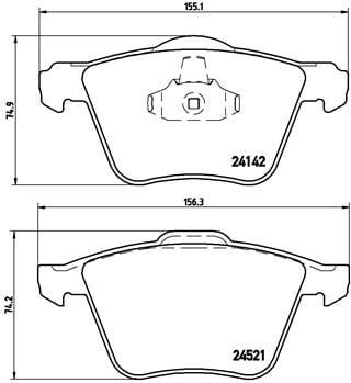 Ford Galaxy S Max Volvo S60 II S80 II V60 V70 III XC70 II Ön Fren Balatası BREMBO