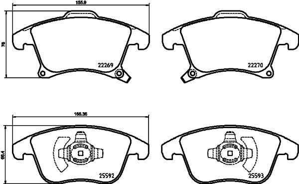 Ford Galaxy Ön Fren Balatası BREMBO