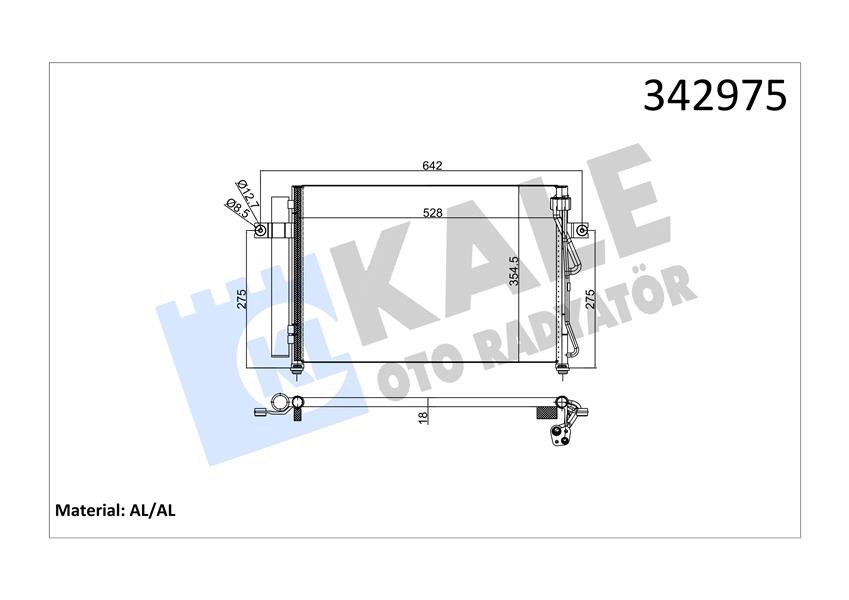 Hyundai Getz Klima Radyatörü Kondenser KALE-RADYATOR