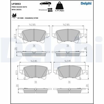 Jeep Gladiator Arka Fren Balatası DELPHI