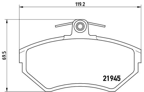 Volkswagen Golf 2 Ön Balata İnce Tip BREMBO