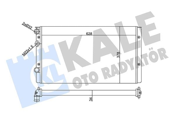 Volkswagen Golf 3 Lupo Radyatör Alüminyum Mekanik KALE-RADYATOR