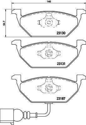 Volkswagen Golf 4 Ön Balata Fişli Küçük Tip BREMBO