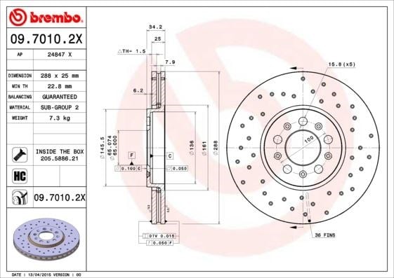 VW Golf 4 5 Polo Bora Skoda Octavia Fabia Seat Ibiza Ön Fren Aynası Havalı... BREMBO