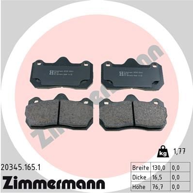 Golf IV 1.9 TDI 00-05 Passat 96-5.05 Audi A4 95> Audi A6 97> Superb 02> Exeo... ZIMMERMANN