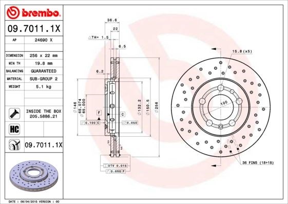 VW Golf 4 Polo Bora Seat Leon Toledo 2 Ibiza 4 5 Audi A3 Ön Fren Aynası... BREMBO