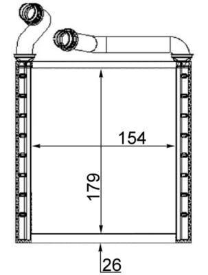 Volkswagen Golf 5 Kalorifer Radyatörü MAHLE