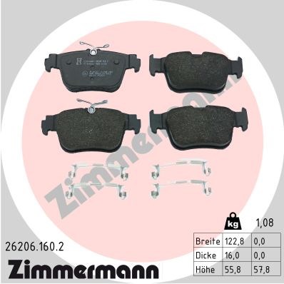 Volkswagen Golf 7 Arka Balata ZIMMERMANN