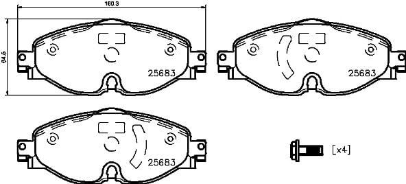 Volkswagen Golf 7 Ön Fren Balatası BREMBO
