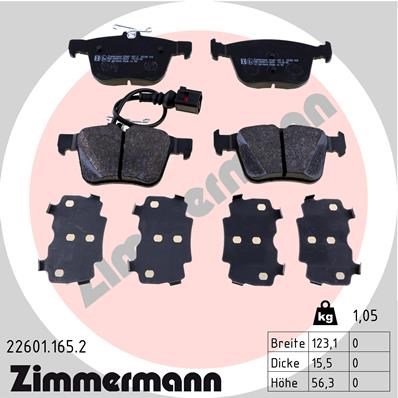 Volkswagen Golf VII Arka Balata Touran T-Roc Audi A3 Q2 TT Seat Ateca Leon... ZIMMERMANN