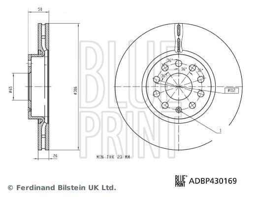 VW Golf 8 Audi A3 Seat Leon Cupra Ford Connect Ön Fren Diski BLUEPRINT