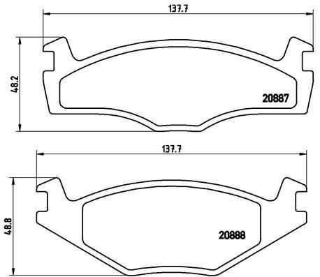 VW Golf II Jetta II Passat II Cordoba Ibiza Ön Balata BREMBO