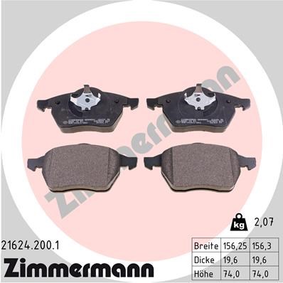 Volkswagen Golf III Ön Disk Fren Balatası Golf IV Passat Vento Audi A4 ZIMMERMANN
