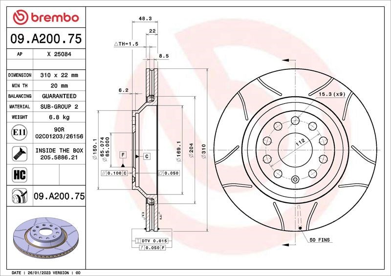 VW Golf V VI Passat EOS Audi A3 Scirocco Arka Fren Aynası Havalı BREMBO