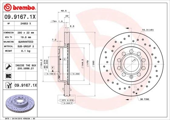 Volkswagen Golf 5 Ön Fren Aynası BREMBO
