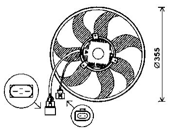Volkswagen Golf V Radyatör Fanı Tek Fan ORIS