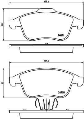 Renault Grand Scenic III Ön Fren Balatası BREMBO