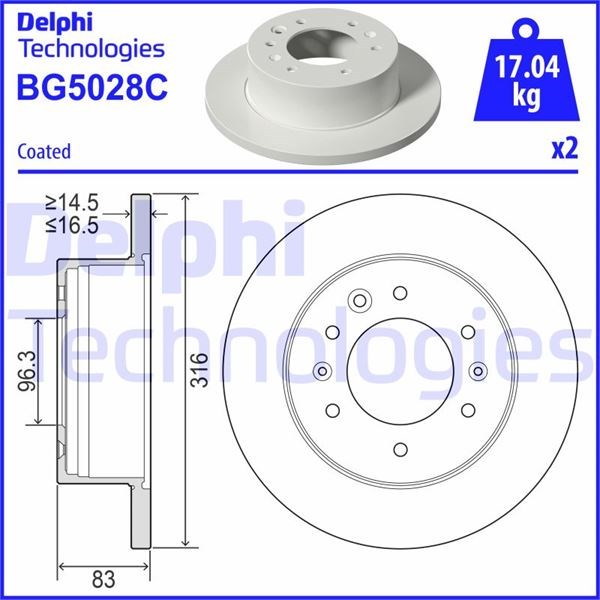Hyundai H350 Arka Fren Diski Dolu Tip DELPHI