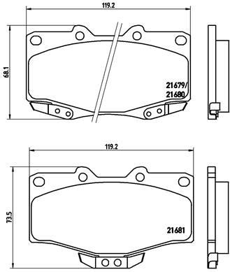 Toyota Hilux Ön Fren Balatası BREMBO