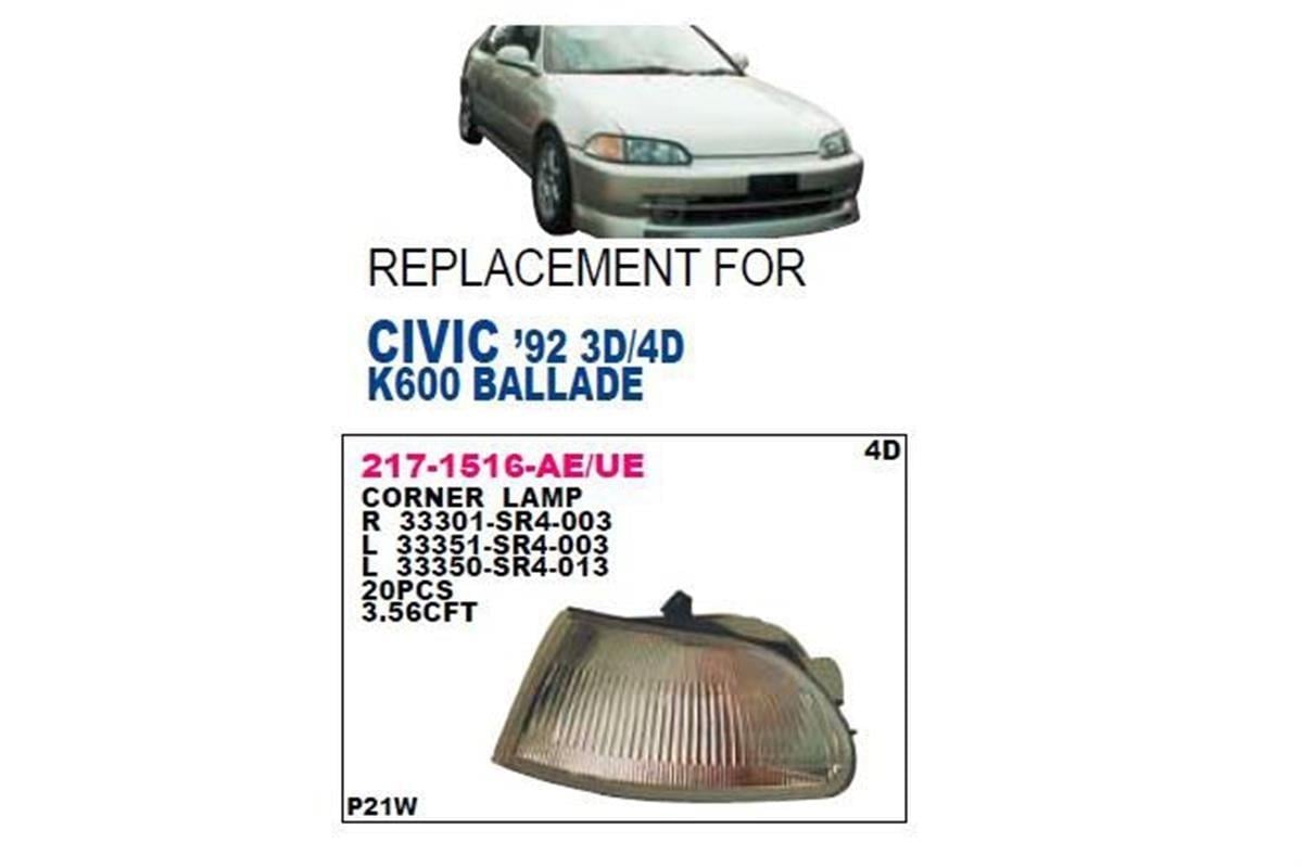 Civic Sd 92-95 Sol Sinyal Lambası Depo Benzinli Model Sr4