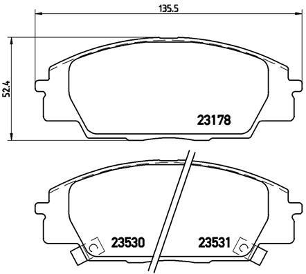 Honda Civic Type-R S2000 Ön Fren Balatası BREMBO