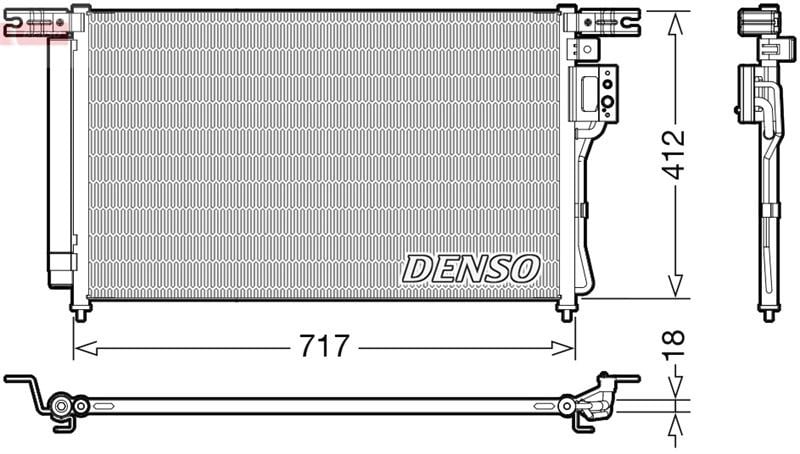 Hyundai Santa Fe II Klima Radyatörü Kondenser DENSO