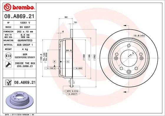 Hyundai Arka Fren Diski UV Kaplamalı BREMBO