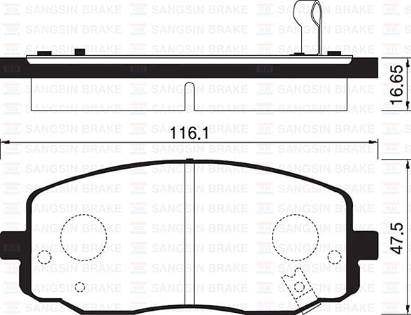 Hyundai i10 Ön Fren Balatası Aşınma İkaz Soketli SANGSIN
