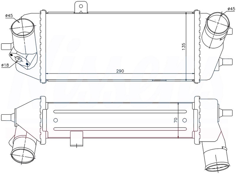 Hyundai i20 Intercooler Brazing 1.4 CRDİ / 1.6 CRDİ Komple Alüminyum ORIS