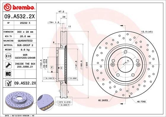 Hyundai i30 Kia Ceed Ön Fren Diski Hava Kanallı Delikli BREMBO