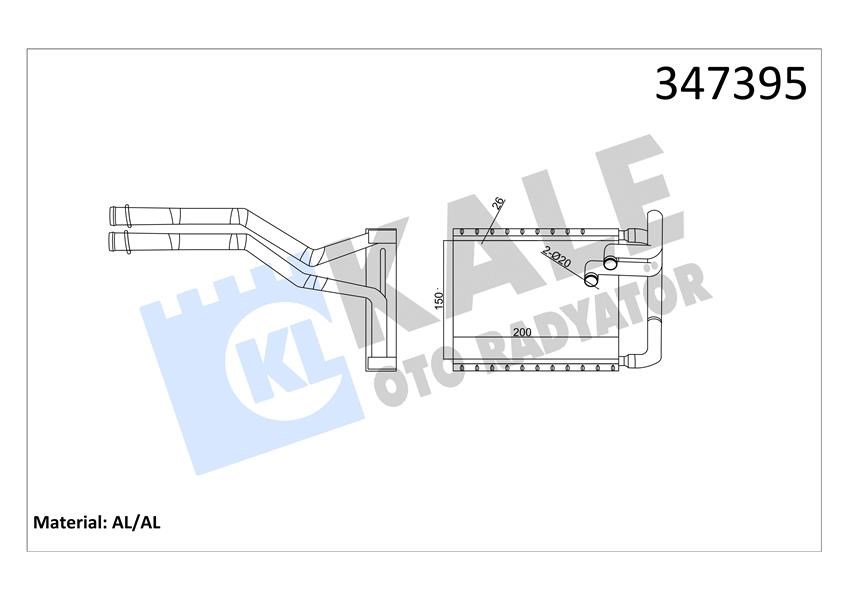 Hyundai i30 Kalorifer Radyatörü Alüminyum KALE-RADYATOR