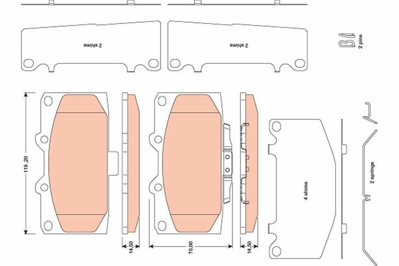 Subaru Impreza Ön Fren Balatası TRW