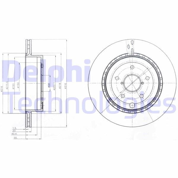 Subaru Impreza Arka Fren Diski Delikli DELPHI