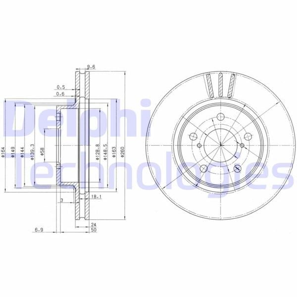 Subaru Impreza Ön Fren Diski Delikli DELPHI