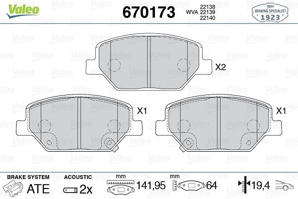 Opel Insignia B Ön Fren Balatası 17 İnç Jant VALEO