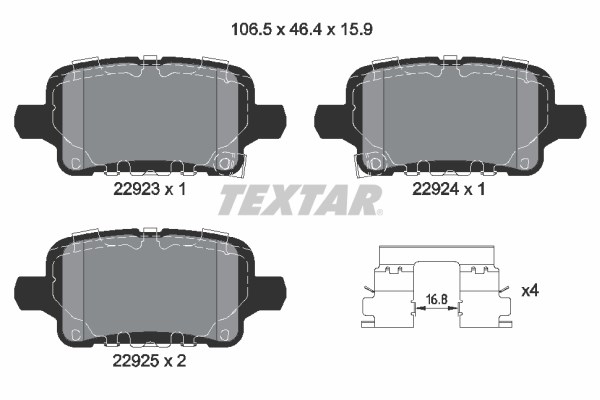 Opel Insignia B Arka Fren Balatası TEXTAR