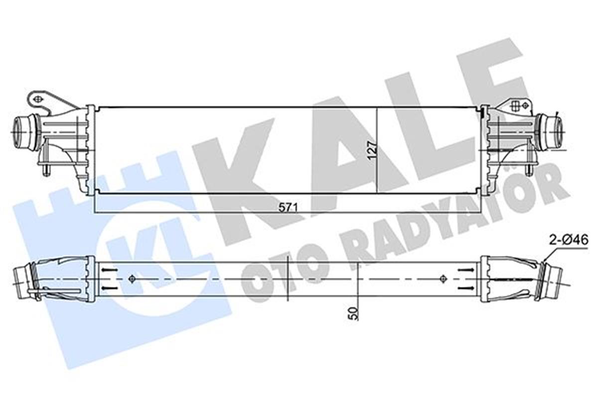 İntercooler Opel Corsa E Al/Brz 571X127x50