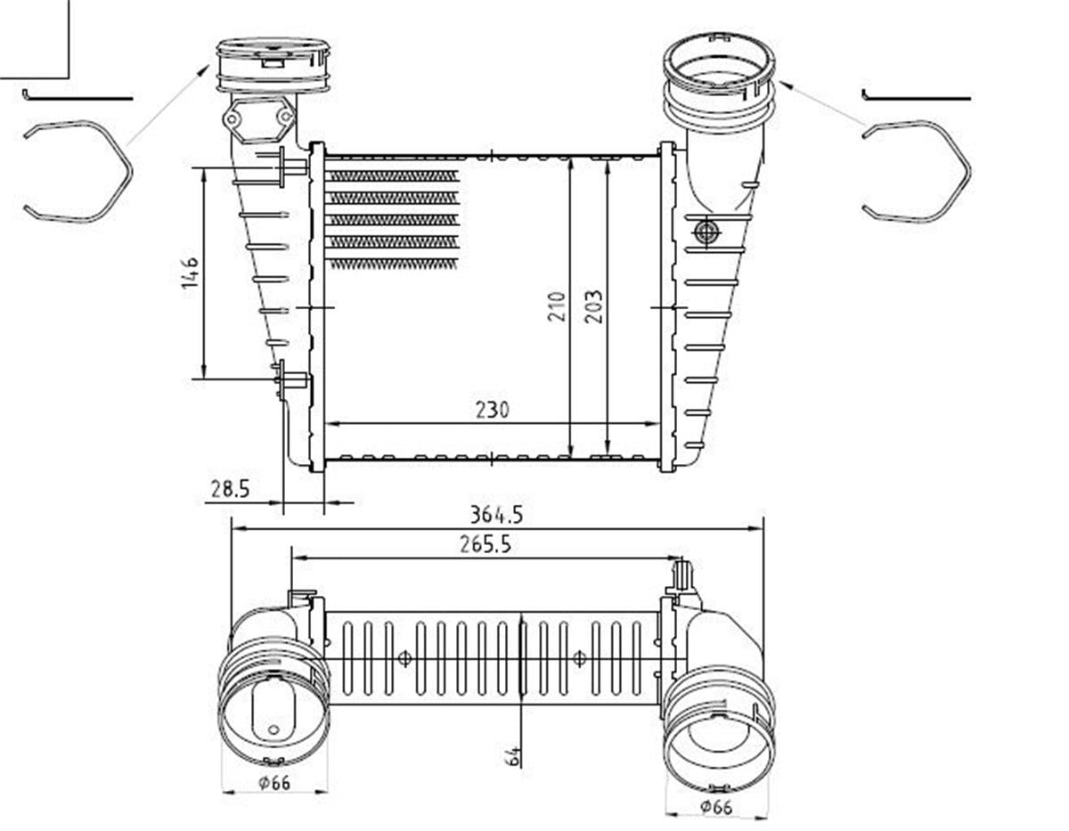 Intercooler Radyatoru Vw Passat 01-05  Skoda Superb 02-08 Awt