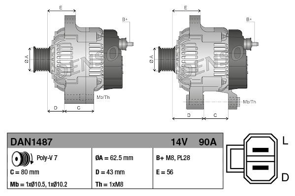 Isuzu D-Max I Alternatör