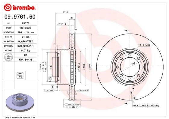 Iveco Daily IV Arka Fren Aynası BREMBO