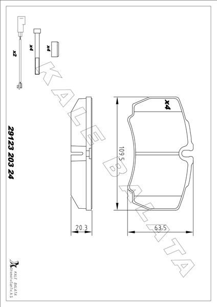 Daily Arka Fren Balatası / Transit 3.2 TDCI 2.4 TDCI KALE-BALATA