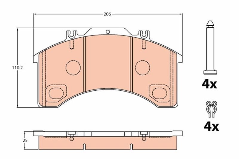 Iveco Eurocargo Ön Disk Balata TRW
