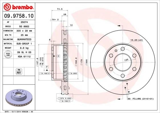 Iveco Daily II Ön Fren Diski Hava Soğutmalı BREMBO