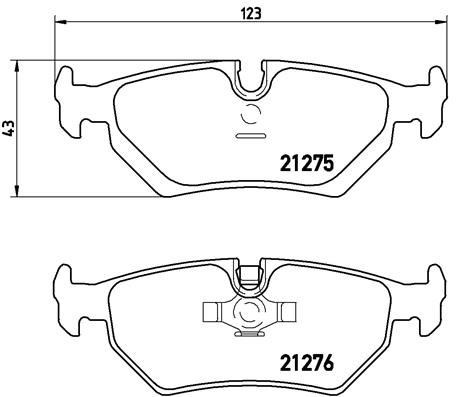 Jaguar Arka Fren Balatası Low-Met BREMBO