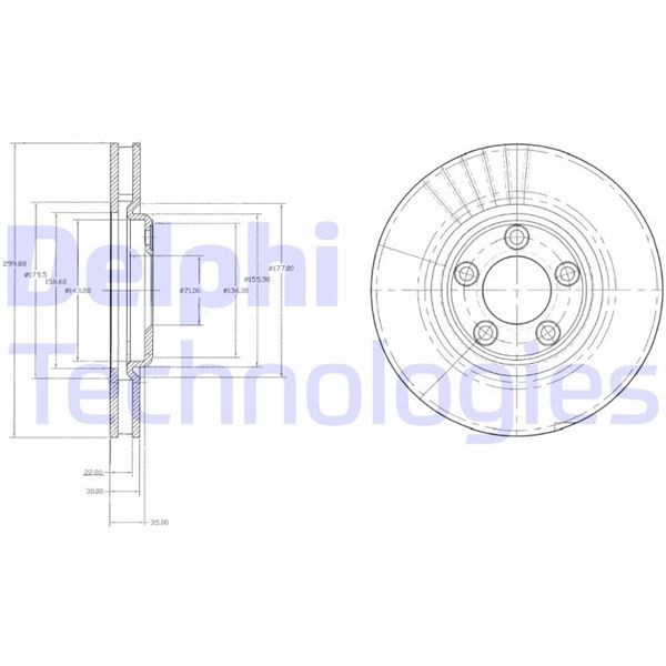 Jaguar S Type XJ Ön Fren Diski Delikli DELPHI
