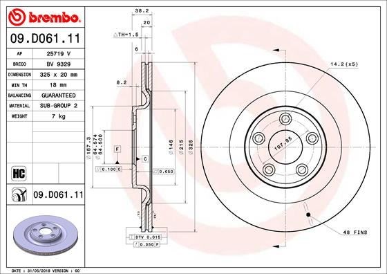 Jaguar Arka Fren Diski UV Coated BREMBO